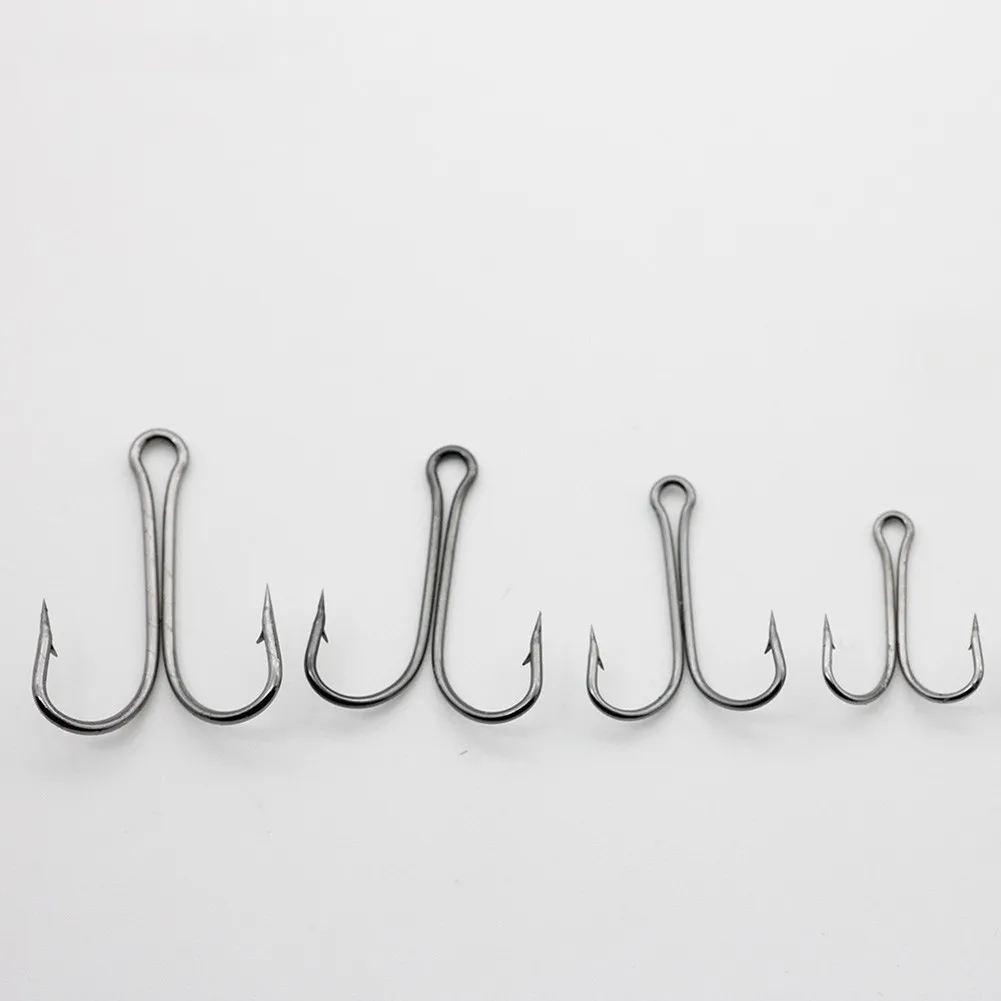 

50pcs/pack Super Sharp !Hooks Dual Fishing Hook Double Anchor Hook For Saltwater Fish Jig Bass Soft Lure