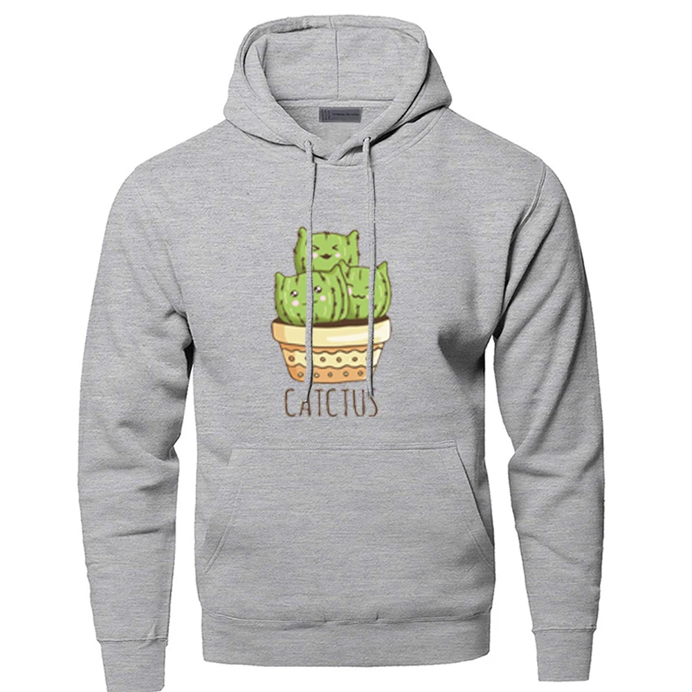 

Уличные толстовки Kawaii с аниме Catctus, зимняя теплая уличная толстовка с капюшоном и принтом, мужская повседневная приталенная Милая Повседнев...