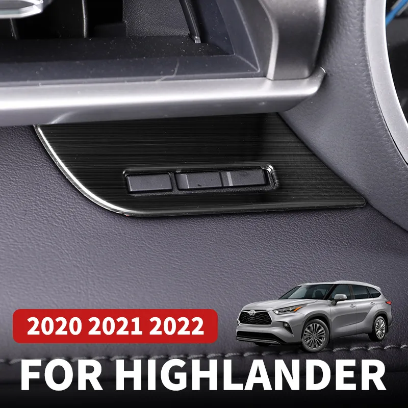 

Sub-meter Button Panel For Toyota Highlander XU70 Refit 2022 2021 2020 Kluger Car Accessories Stainless Steel