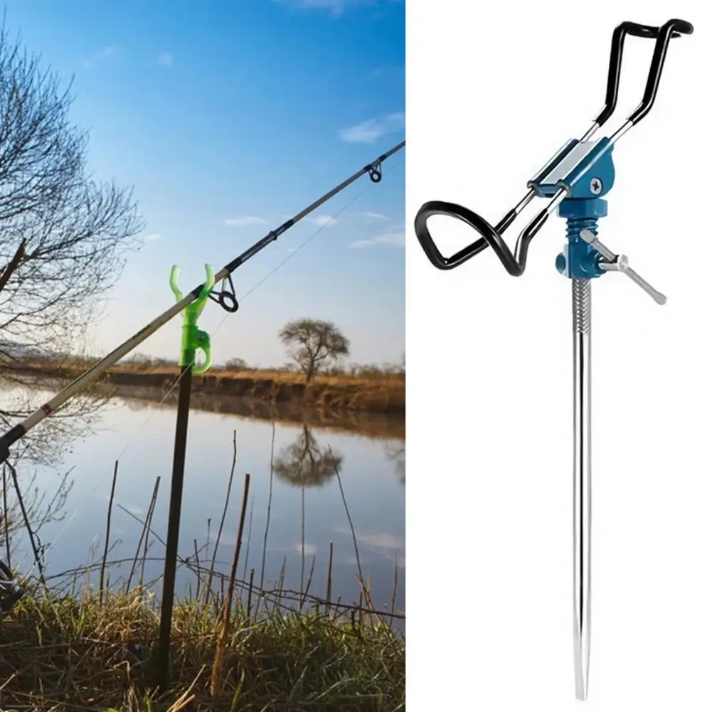 

Fishing Rod Bracket 360 Degrees Rotating Foldable Stainless Steel Non Slip Sharp Adjustable Turret Support for Outdoor