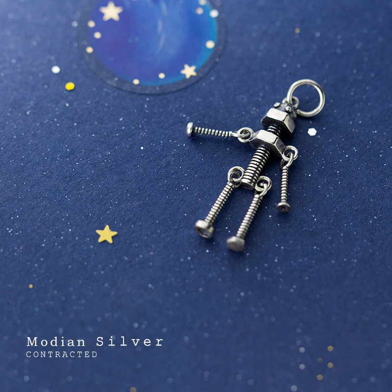 MODIAN простой звено цепи ожерелье для женщин 925 стерлингового серебра Винтаж винт