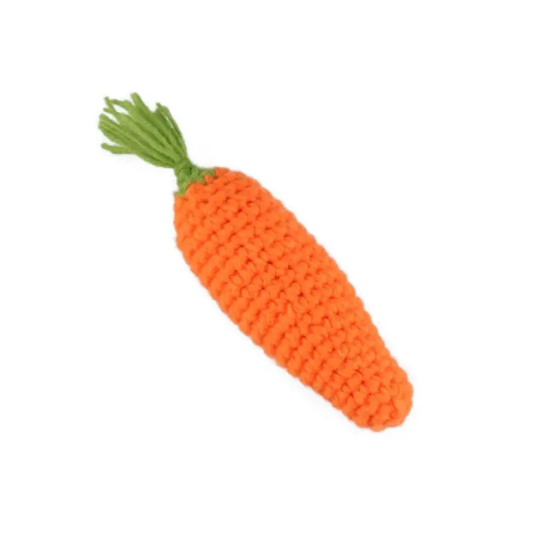 Newborn Photography Props Infant Outfits Baby Rabbit Crochet Knit Hat Clothes carrot white photography cap | Детская одежда и