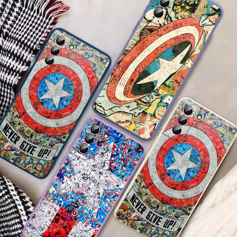 

Marvel Superhero Avengers For Samsung Galaxy S21 S20 FE S10 Note20 Note10 Ultra Plus Lite Pro 5G Liquid Soft Phone Case