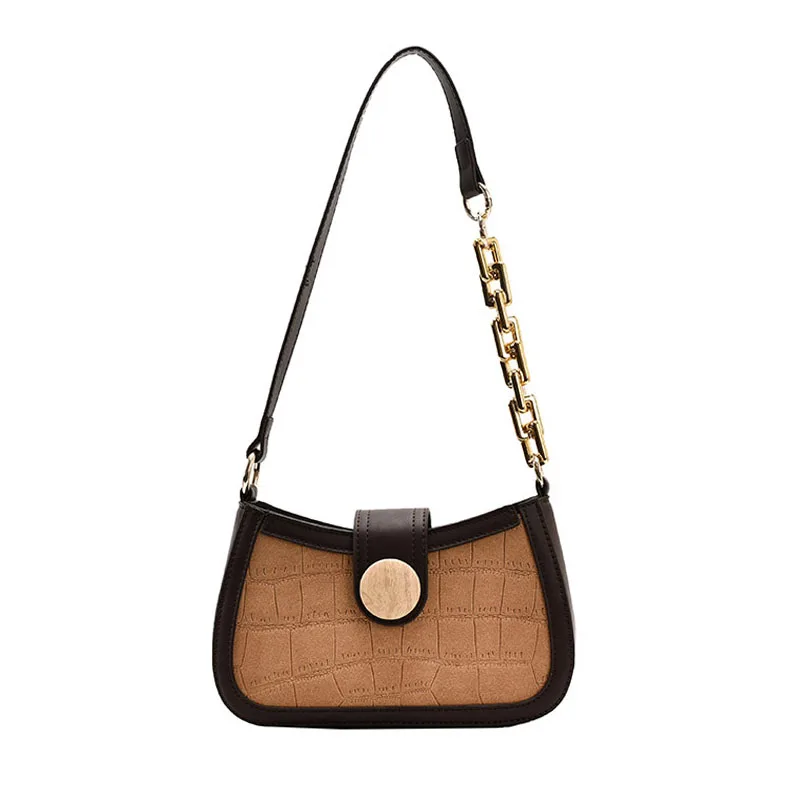 

Design Luxury Chain Armpit Shoulder Bags for Women Winter Trend Pu Leather Wild Crossbody Bag Branded Female Simple Handbags