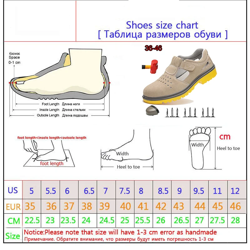 

2019 Men's Safety Shoes And Hat Steel Head Safety Shoes Smash-Proof Stab-Resistant Breathable Leather Soft Work Boots