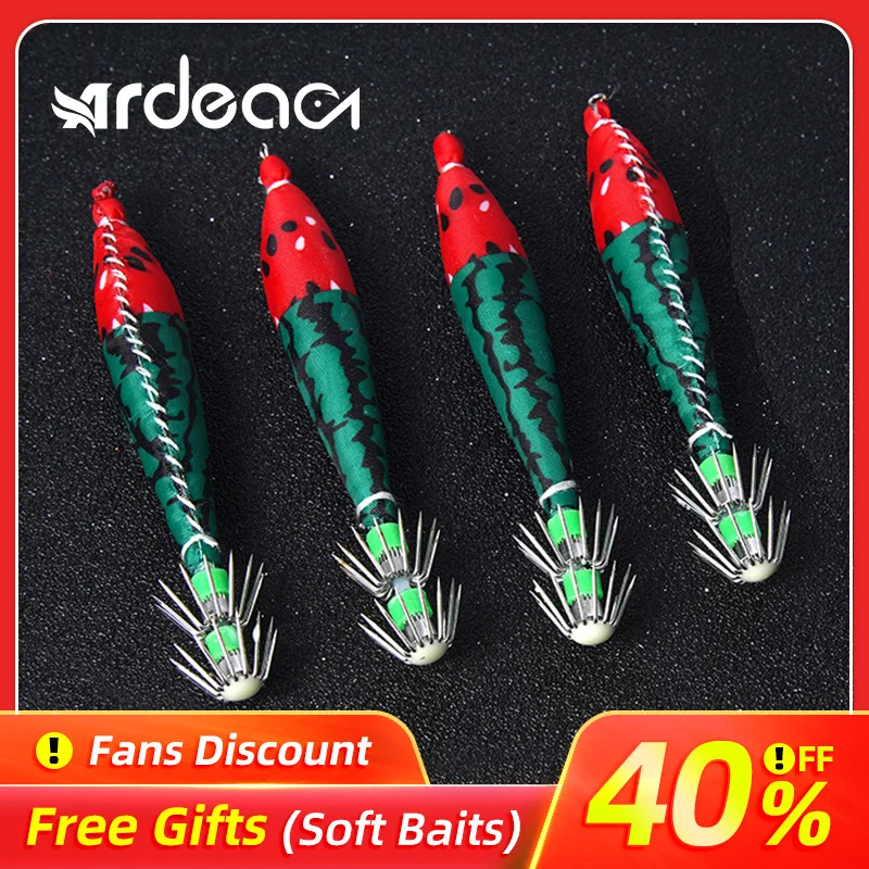 Ardea креветки наживка приманка в виде кальмара 4 шт. Эги искусственные