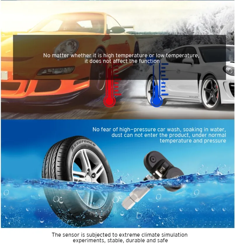 Zeepin TPMS Солнечная зарядка через usb автомобильная система контроля давления в шинах автоматическая система сигнализации с внешними/внутренними датчиками