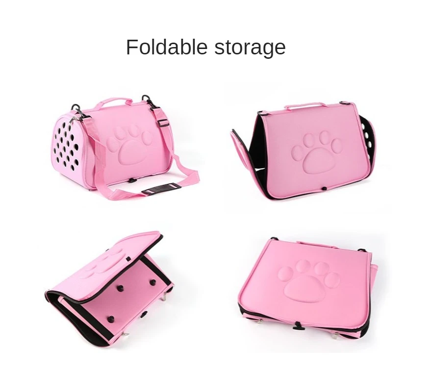 

Foldable Shoulder Pet Carrier Bags Large Space Small Dog Travel Carrier Handbag Large Space Portable Cat Outdoor Travel Backpack