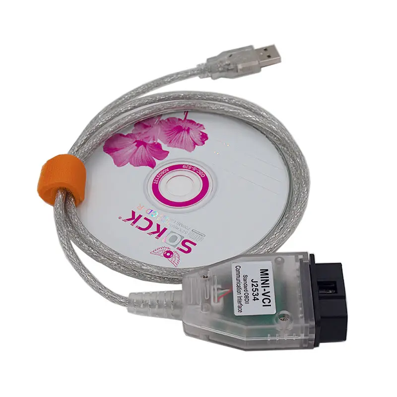 Автомобильный диагностический кабель 10PPCS MINI VCI J2534 V15.00.028 с FTDI FT232RL для T oyot|Кабели и