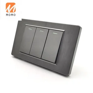 Gray Color South American 3gang Cheap Household Electrical Switch Socket Wall