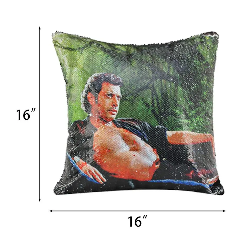 Двойной чехол 16x16 дюймов с блестками надписью Can Reverse Wear | Дом и сад