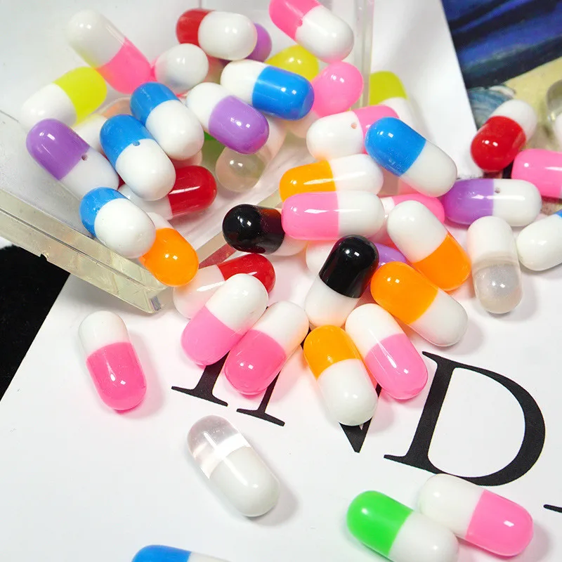 20 оптом Mix-Цвет Радуга таблетки подвески поддельные бар Миниатюрный