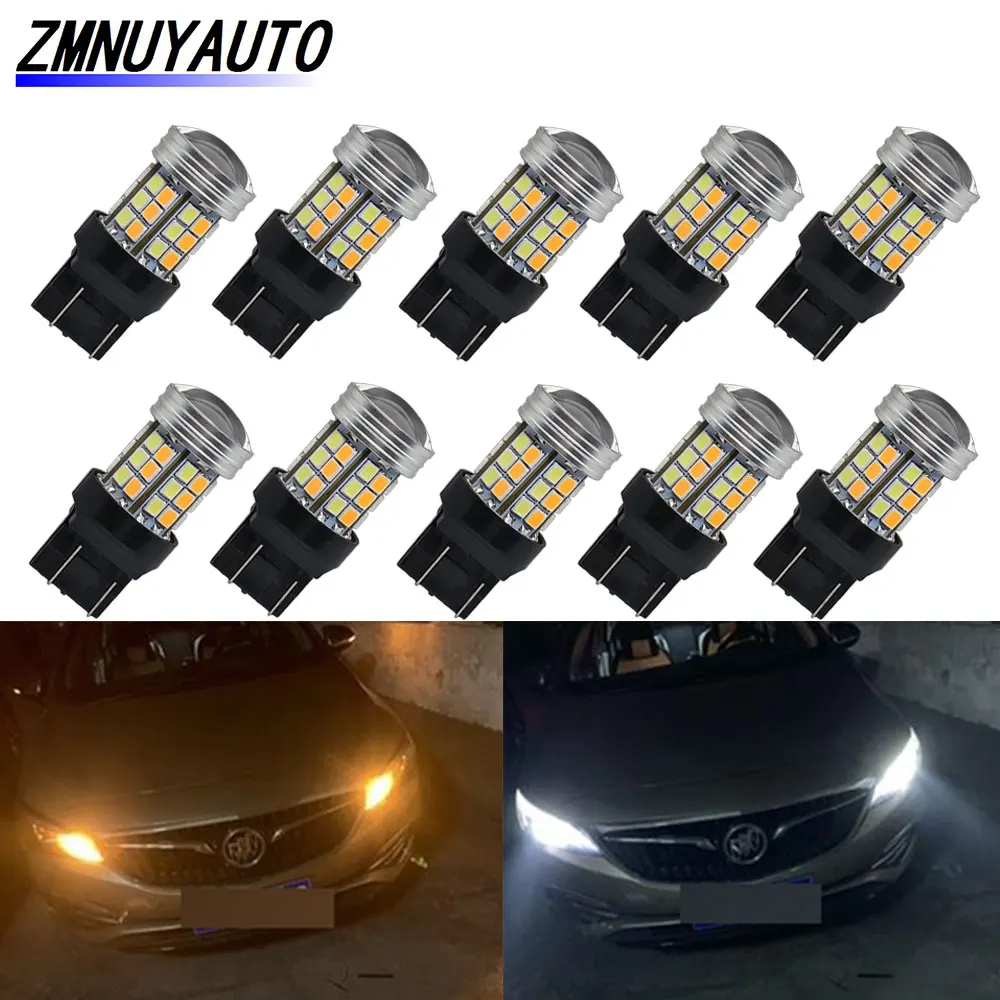 10 шт. T20 7443 T25 3157 1157 BAY15D Led W21/5 Вт P27/7 P21/5 светодиодные автомобильные лампы указатели