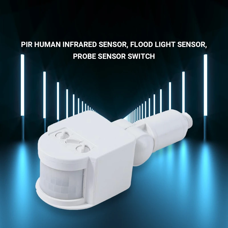 

Motion Sensor,Human Body Sensor Adjustable PIR Motion Sensor Detector Switch 180Spin for LED Light