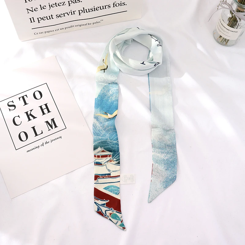 Шарфы 200 см маленький длинный узкий модный шарф на весну и осень Летний Тонкий