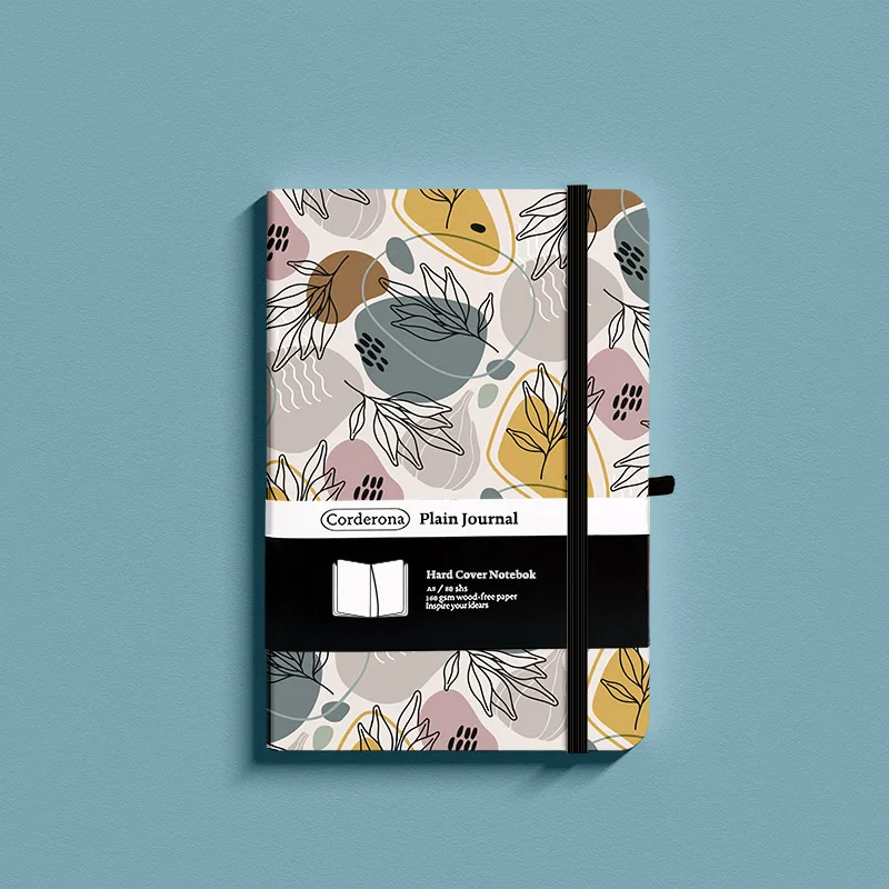 

Corderona A5 160gsm Plain Notebook Contemporary Boho Hard Cover Blank Journal