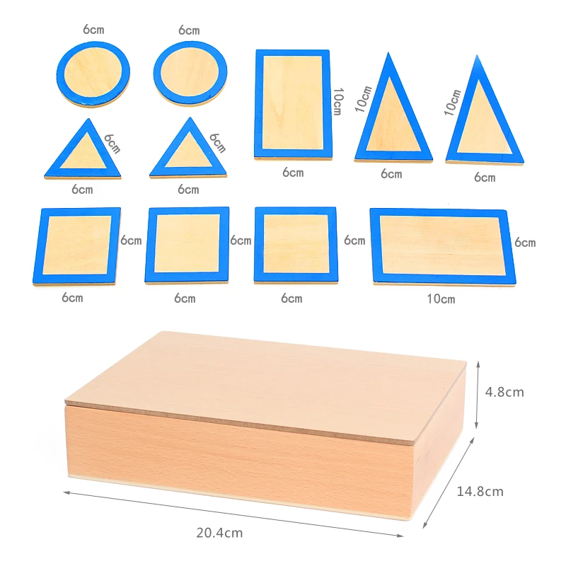 Montessori Geometric Solids 3d Shaps Teaching Materials Homeschool Supplies Educational Wooden Toys Early Learning Math | Игрушки и