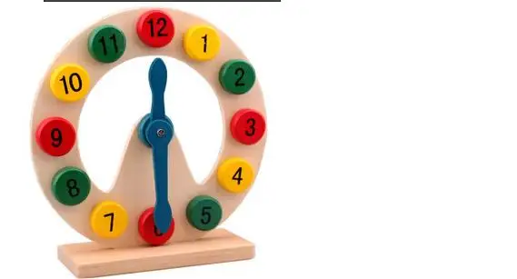 

Free shipping wooden toys color digital clock Blocks, children's early education teaching aid block, kids block educational toys