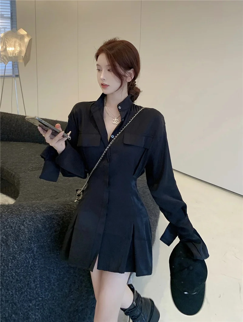 

Реальная осенняя одежда, сексуальная рубашка в стиле Хепберн, комбинезон