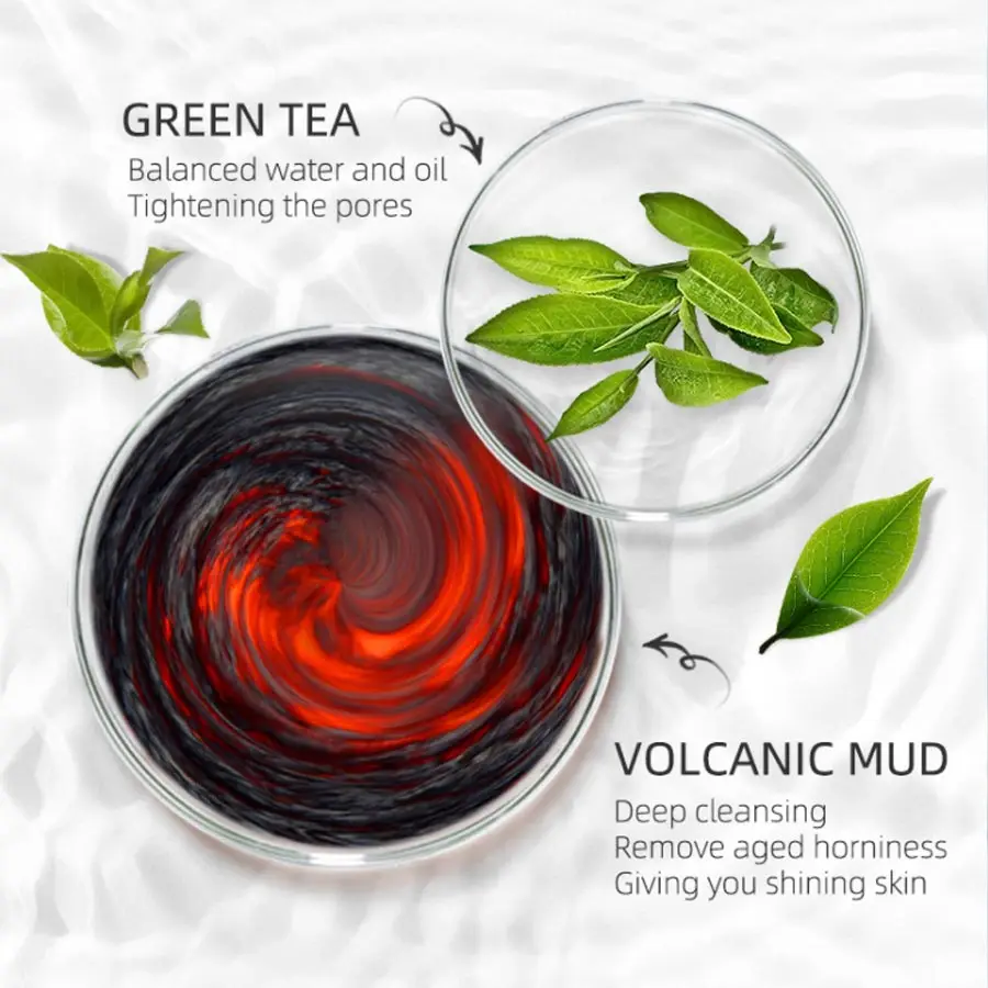 Маска для лица LAIKOU Longjin Tea увлажняющая отбеливающая маска с экстрактом зеленой