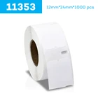 Термальная бумага, совместимая с Dymo LaberWriter 450 400 450, SLP 440 450, 1000 шт., 12 мм * 24 мм, LW 11353