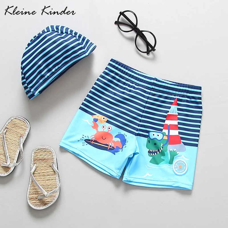 Swimming Trunks for Boys with Cap Toddler Baby Children's Swimsuit Boy Kids Swim Shorts Crab Dinosaur Bathing Suits Beach Short | Спорт и