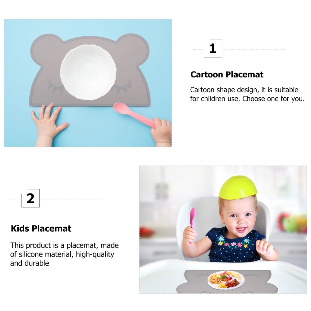 

Kits Placemat Non-Skid Adorable Placemat Dining Foot Mat for Children Baby