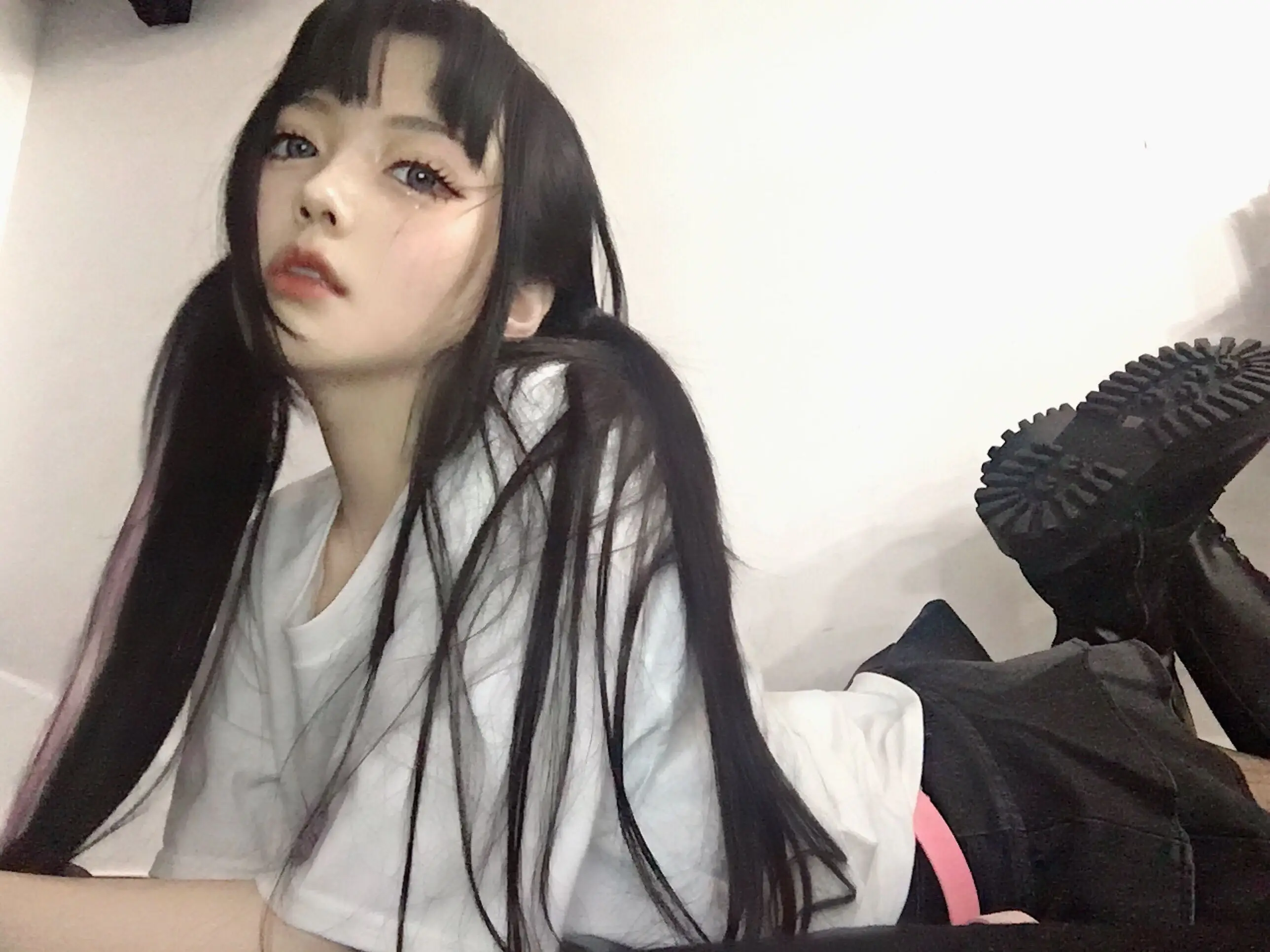 Милая Черная джинсовая плиссированная мини-юбка в японском стиле Харадзюку с