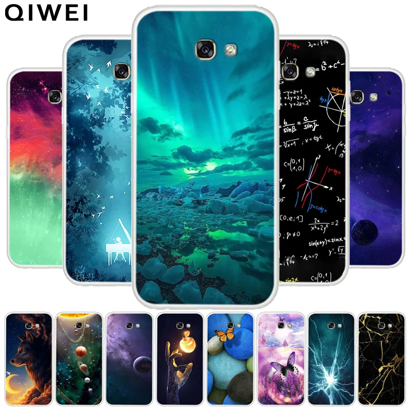 Чехол для Samsung Galaxy A7 2017 мягкий силиконовый чехол из ТПУ A5 / A3 чехлы задней панели