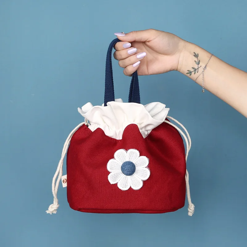

New Fresh Lunch Bag Large Lunch Box Bags Drawstring Handbag Lunch Box Bag Cute Fashion Small Lunch Bags