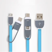 1m micro usb type c cable 2 in 1 fast charging cord data sync charger line speed transfer for universal android smartphones