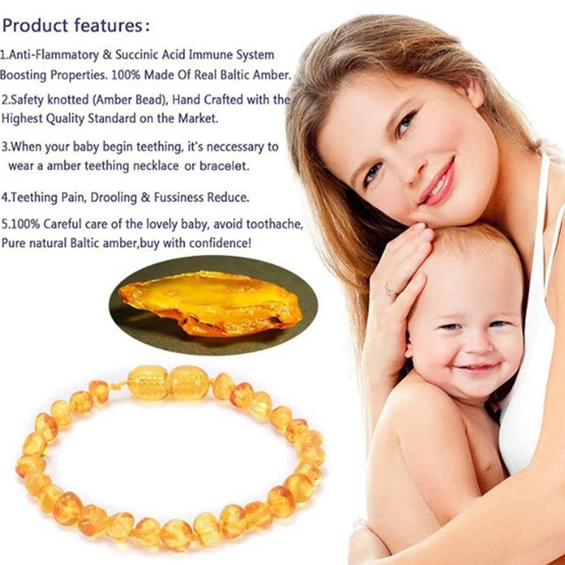 

Baltic Baby Bracelet Children Molars DIY Irregular Bracelet Child Jewelry Fussiness Reduce Ambers Teething янтарь