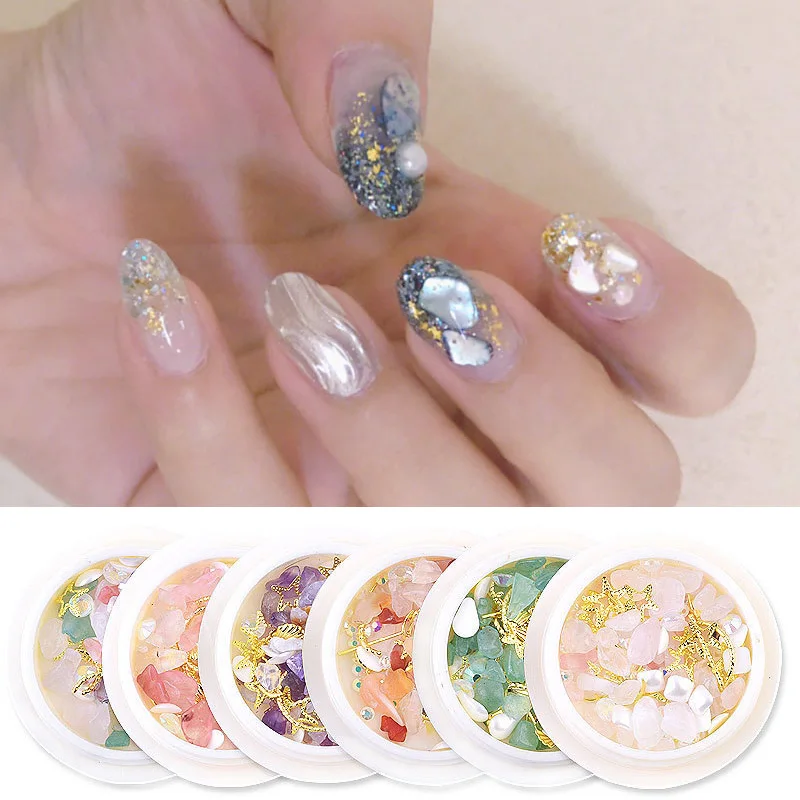 3d-стразы для ногтей Бусины Красочные Сердолик Дизайн украшения нерегулярные