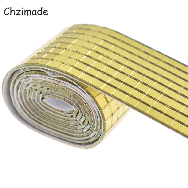 Самоклеящиеся зеркала Chzimade 5 м/10 м из настоящего стекла розового золота мозаичная