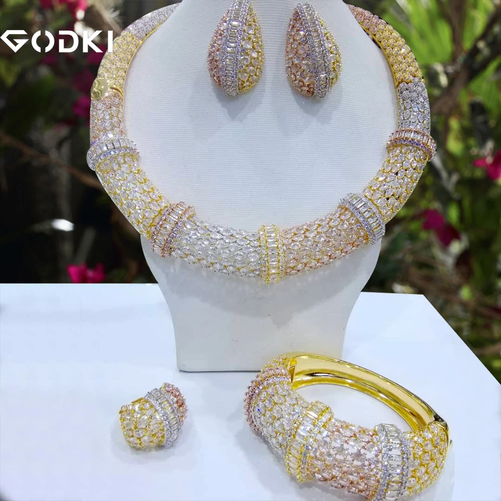 GODKI Роскошные вечерние украшения из бамбука с узлом 4 шт. набор украшений для