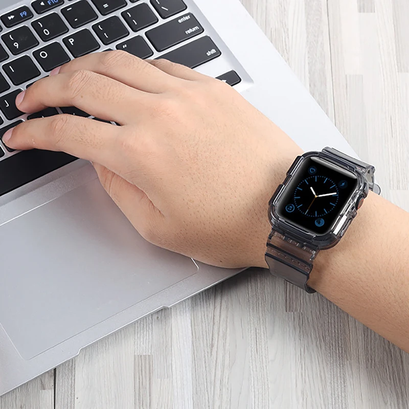 Case+Strap For Apple Watch 8/7 45mm 41mm Band Protection Smartwatch 321 42mm38mm Bracelet for iWatch Series SE654 40mm44mm Cover