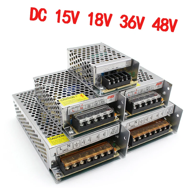 AC/DC 15V 18V 36V 48V LED Lighting Transformer AC 220V TO 48V DC Switching Power Supply Source 2A 3A 5A 7.5A 10A 20A LED Driver