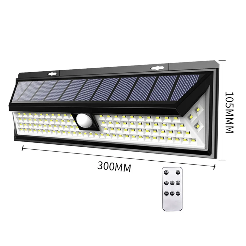 118 Led Солнечный свет наружная Солнечная лампа датчик движения 3 режима Rc Настенный