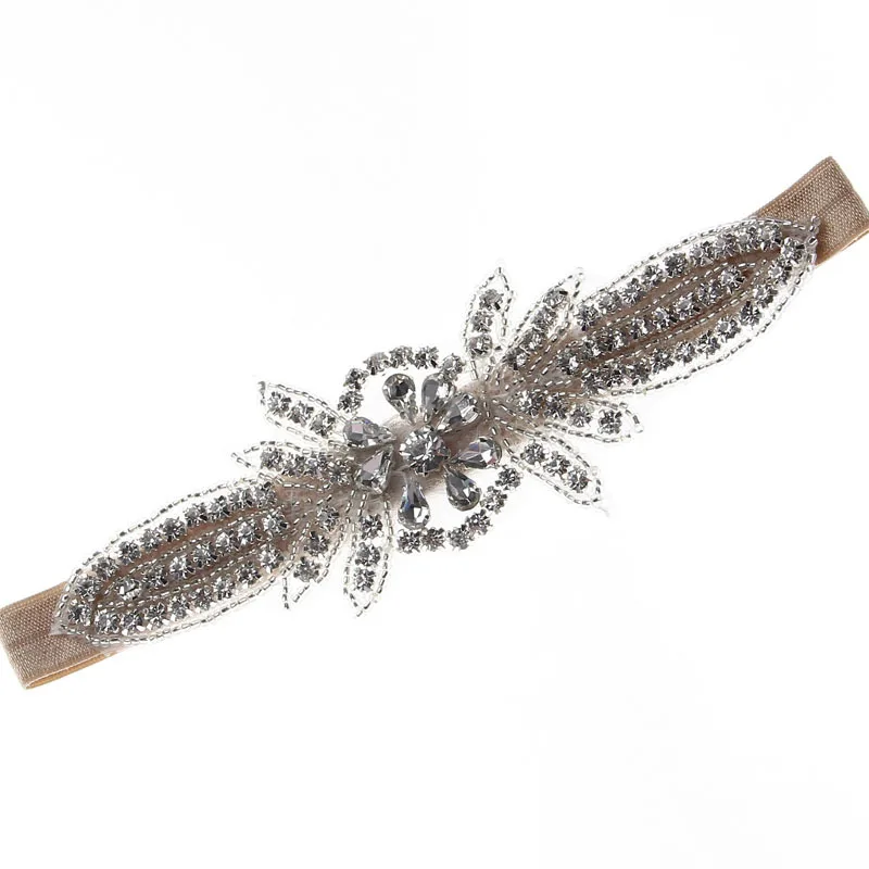 Шикарные Длинные Стразы для новорожденных с повязкой на голову девочек