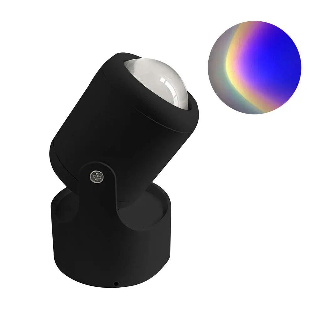 

Modern 90 Degree Rotation Aluminum Alloy Sunset Projection LED Light Romantic Vision Floor Stand Home Living Room Rainbow