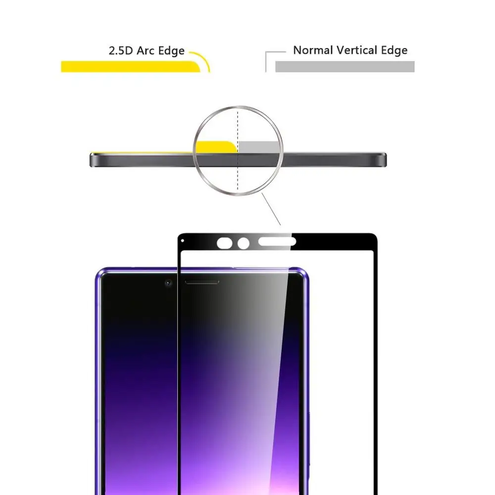 Чехол из закаленного стекла с 3D полным покрытием для SONY Xperia 1 X1 XZ4 Защитная пленка