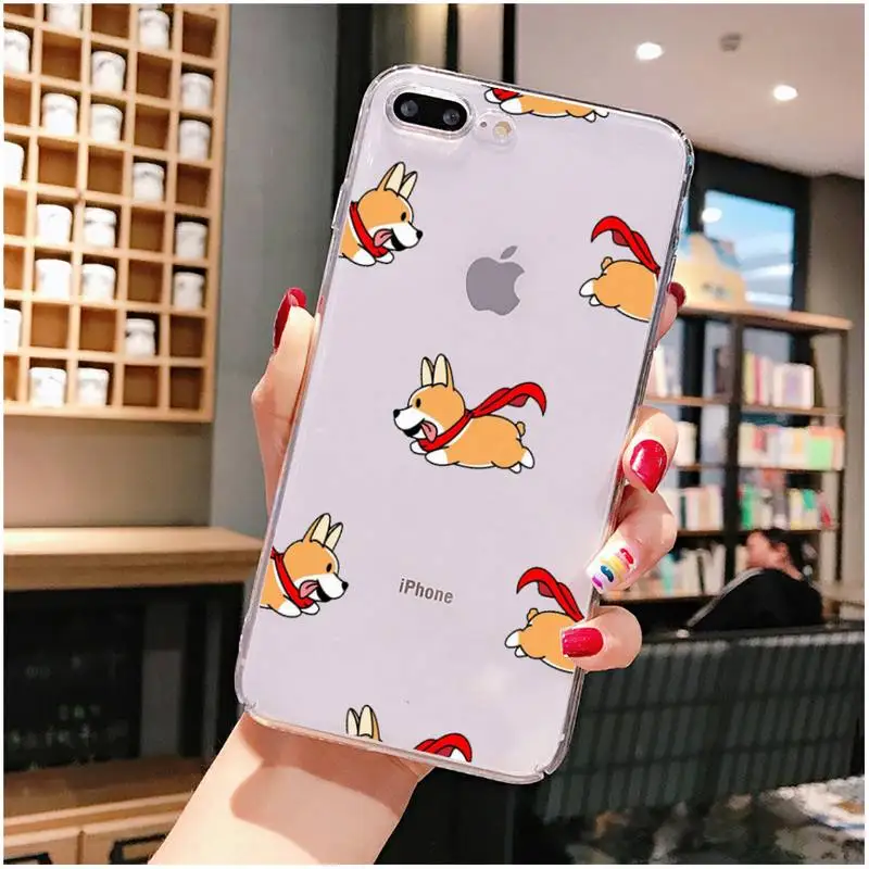 Cute Corgi Butt Animal Phone Case For iPhone X XS MAX 6 6s 7 7plus 8 8Plus 5 5S SE 2020 XR 11 11pro max Clear funda Cover