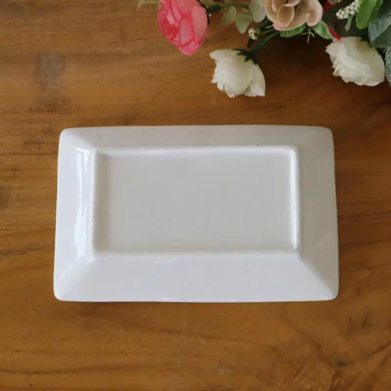 Изысканная керамическая тарелка ручной росписи большая фарфоровая для мыла