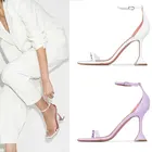 Синий фиолетовый белое французкое столовое кресло из тонкие туфли свадебные стразы на высоком каблуке для невесты или подружки невесты Свадебные туфли на высоком каблуке толстый каблук