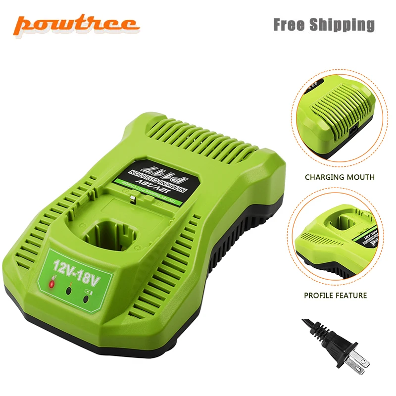 Зарядное устройство Powtree для перезаряжаемых батарей Li-Ion Ni-CD Ni-MH MAX Ryobi Battery P100 P102 P103