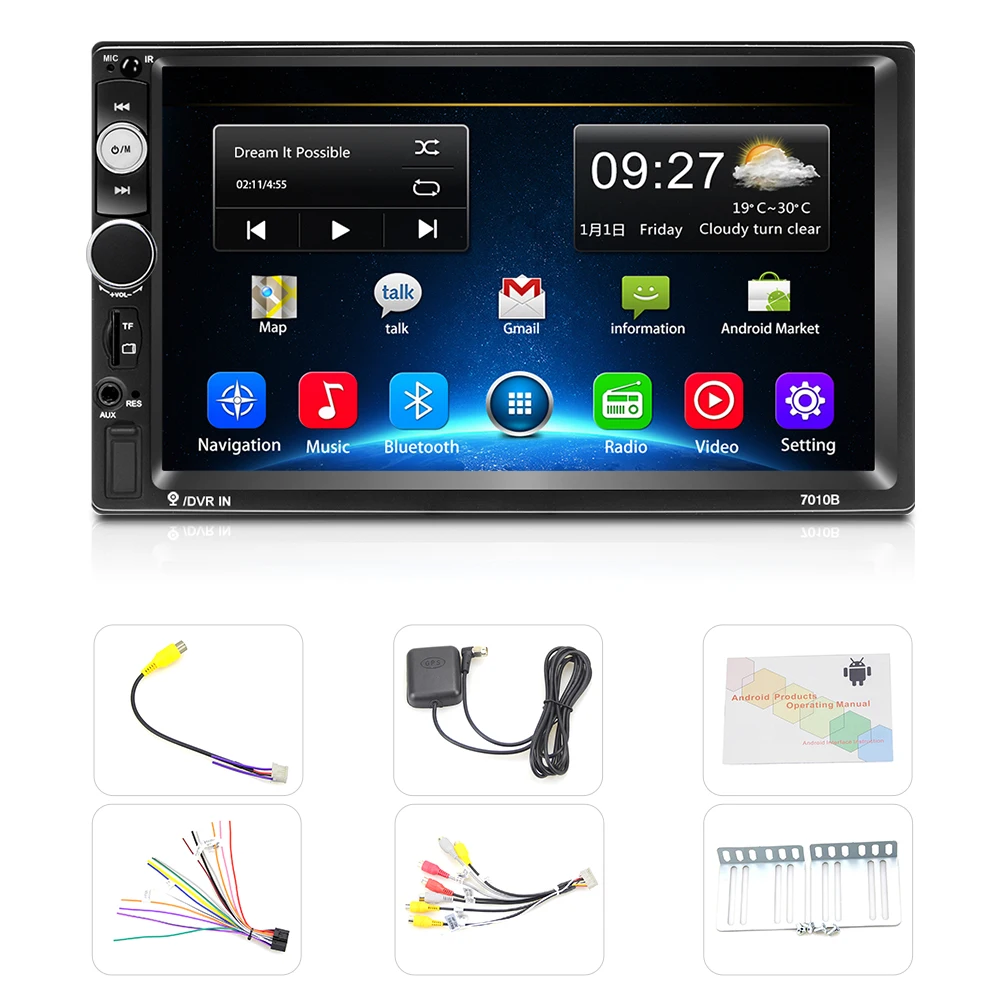 

Podofo Android 8.1 Car Multimedia Player 2 Din 2+32GB 7 Inch GPS Autoradio 7010B Radio Car for Volkswagen Nissan Hyundai Toyota