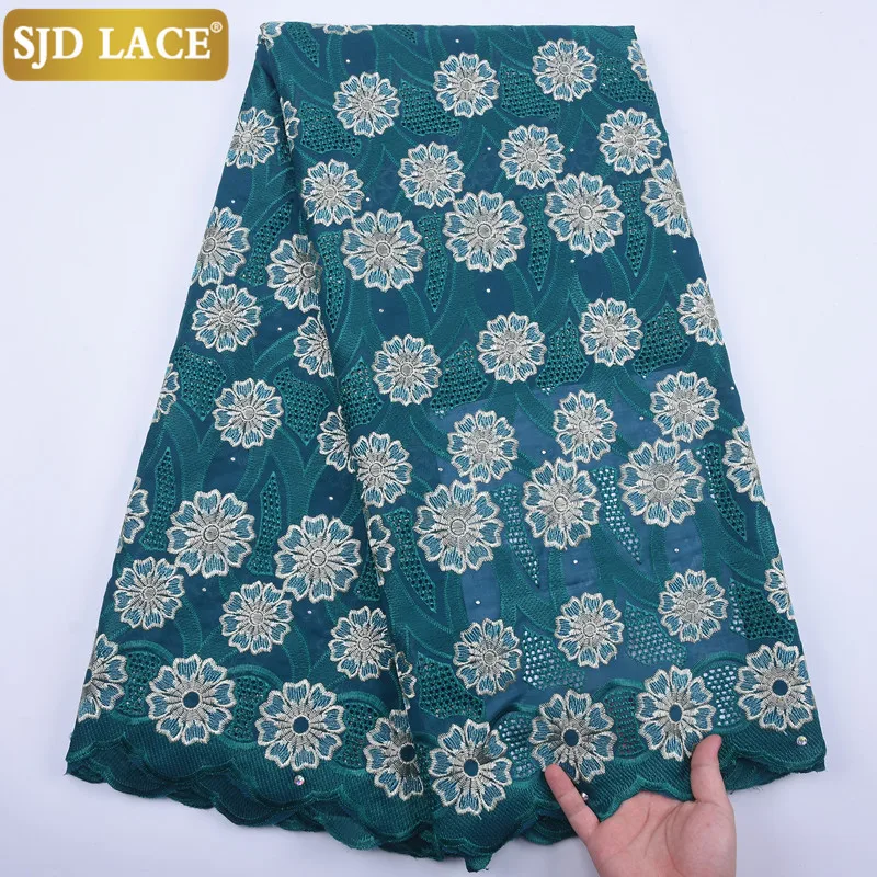 SJD кружево 2020 африканская кружевная ткань с камнями нигерийская хлопковая