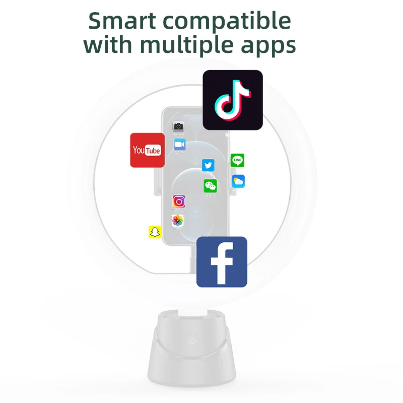 

Ring Light Auto Smart Shooting Selfie Stick 360 Object Tracking Holder All-in-one Rotation Face Tracking Camera Phone Holder