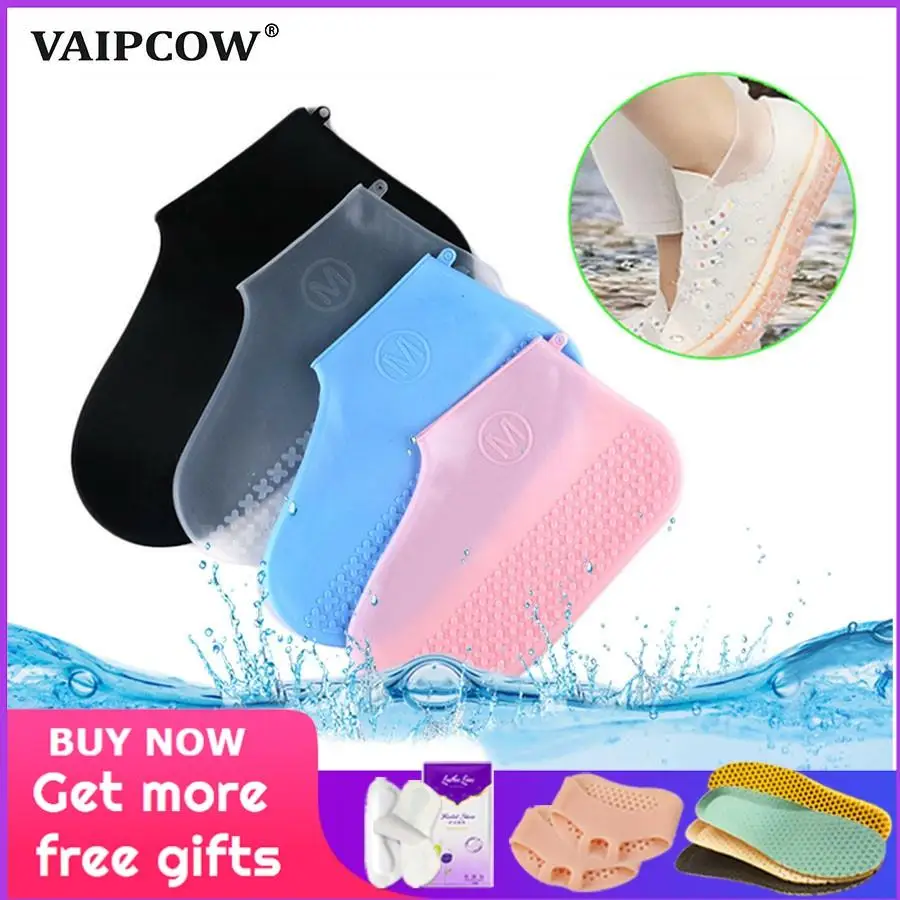 

Silicone Overshoes Reusable Waterproof Rainproof Men Shoes Covers Rain Boots Non-slip Washable Unisex Wear-Resistant Recyclable