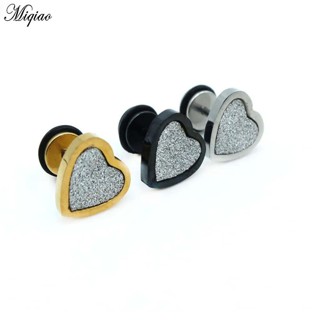 

Miqiao 1 Pcs Heart-shaped Fresh and Wild Earrings Korean Love Earrings New